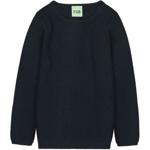 FUB Blouse - Rib - Gebreid - Wol - Dark Navy - FUB - 1 jaar (80) - Shirts