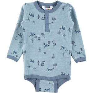 Joha Romper L/æ - Wol/Katoen - Blauw - Joha - 50 - Romper L/S