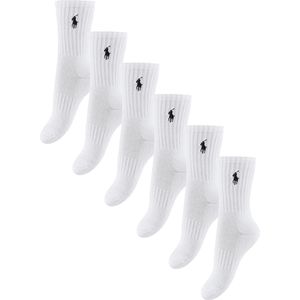 Polo Ralph Lauren - Set van 6 Paar Halfronde Sokken - Wit - Katoen - Homewear