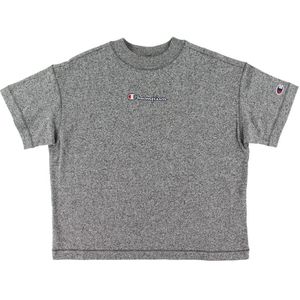 Champion Fashion T-Shirt - Grijs Gevlekt m. Logo - Champion - 16-18 jaar (176-188) - T-Shirts