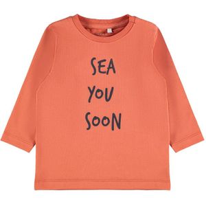 Name It Blouse - NbmFomin - Apricot Brandy m. Tekst - Name It - 62 - Shirts
