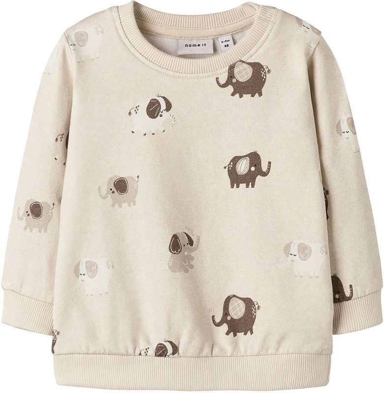 Biologisch Katoen - Sweatshirt - All-over Print - Lange Mouwen - Regular Fit
