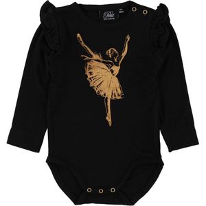 Petit by Sofie Schnoor Romper L/æ - Dicte - Zwart m. Ballerina - Sofie Schnoor - 56 - Romper L/S