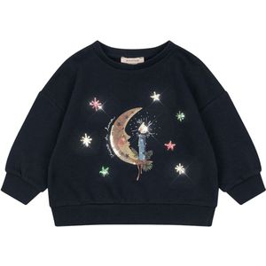 Konges Sløjd Sweatshirt - Loupy Lou - Dark Navy m. Maan - Konges Sløjd - 1½ jaar (86) - Sweatshirt