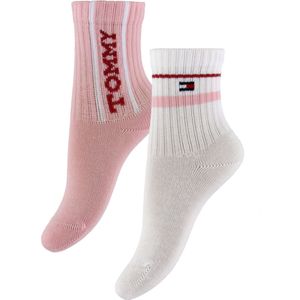 Tommy Hilfiger Sokken - 2-pack - Roze/Wit - Tommy Hilfiger - 15/18 - Sokken