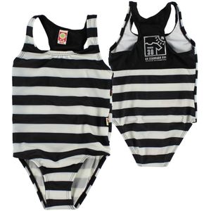 Katvig Classics Zwempak - UV30 - Zwart/Wit Gestreept - Katvig - 80/86 - Badmode