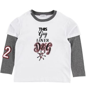 Dolce & Gabbana Blouse - Millennials - Wit/Grijs m. Print/Patche - Dolce & Gabbana - 4 jaar (104) - Shirts