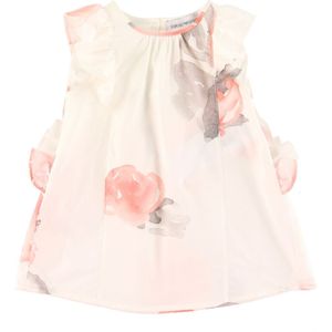 Emporio Armani Jurk - Wit m. Bloemen - Emporio Armani - 1 jaar (80) - Jurk