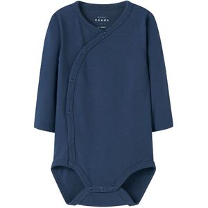 Name It Wikkelromper l/s - NbmVrolle - Insignia Blue - Name It - 62 - Romper L/S