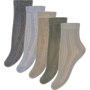 Minymo Sokken - 5-pack - Winter Sky m. Rib - Minymo - 15/18 - Sokken