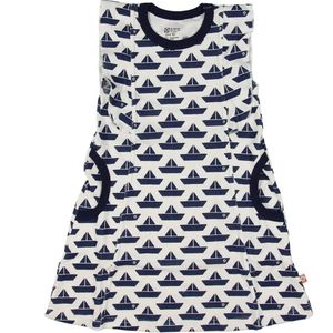 Katvig Jurk - Wit m. Boten/Flounce - Katvig - 1½ jaar (86) - Jurk