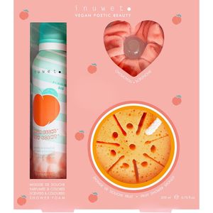 Inuwet Cadeauset - Badschuim/Spons/Scrunchie - Peach - Inuwet - OneSize - Verzorgingsproducten
