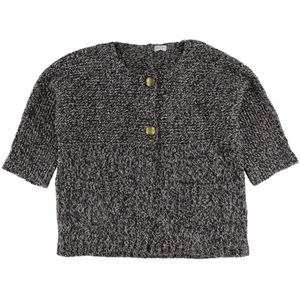 Mini A Ture Cardigan - Gebreid - Blauw/Wit - Mini A Ture - 4 jaar (104) - Cardigan