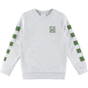 Les Deux Sweatshirt - Snow Melange/Bieslook Green - Les Deux - 122/128 - Sweatshirt