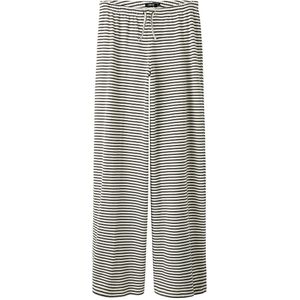 LMTD Broek - Breed - NlfSeher - Black Koffie/White m. Pointelle - LMTD - 8 jaar (128) - Broeken - Katoen