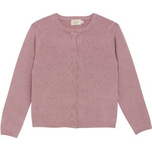 Creamie Cardigan - Viscose/Nylon - Pointelle - Woodrose - Creamie - 4 jaar (104) - Cardigan