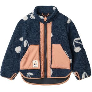 Liewood Fleece Jas - Noam - Cherry Blossom/Classic Navy - Liewood - 1 jaar (80) - Fleece Jassen
