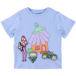 Stella McCartney Kids T-Shirt - Lichtblauwe m.-patches - Stella McCartney Kids - 5 jaar (110) - T-Shirts