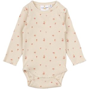 The New Siblings Romper L/æ - Rib - TnsbNoella - White Swan AOP - The New - 68 - Romper L/S