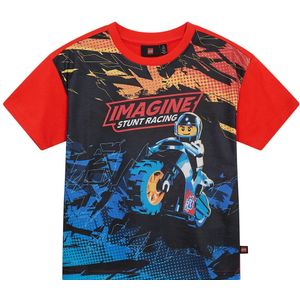 LEGO® Wear City T-Shirt - LwTaffy - Rood - LEGO® Wear - 4 jaar (104) - T-Shirts
