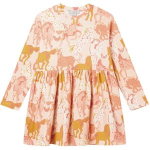 Stella McCartney Kids Jurk - Rib - Roze/Oranje m. Paarden - Stella McCartney Kids - 6 jaar (116) - Jurk