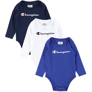Champion Romper L/æ - 3-pack - Sky Captain - Champion - 68/74 - Romper L/S