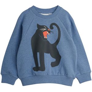 Mini Rodini Sweatshirt - Blauw Gevlekt m. Panters - Mini Rodini - 80/86 - Sweatshirt