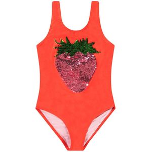 Molo Zwempak - UV50+ - Nika - Glitter Strawberry - Molo - 8 jaar (128) - Badmode