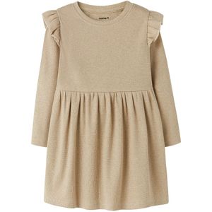 Name it - Peuterdress - Effen Kleur - Met Glitters - Lange Mouwen