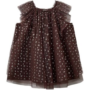 Sofie Schnoor Tule Jurk - Bloesem - Bruin - Sofie Schnoor - 4 jaar (104) - Jurk