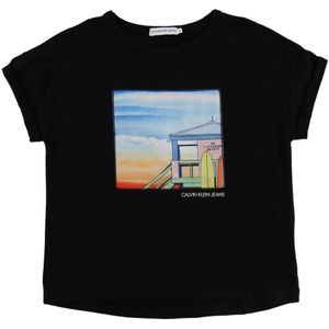 Calvin Klein T-Shirt - Zwart m. Patch - Calvin Klein - 12 jaar (152) - T-Shirts