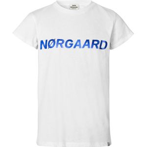 Mads Nørgaard T-Shirt - Tuvina - Wit m. Blauw - Mads Nørgaard - 4 jaar (104) - T-Shirts