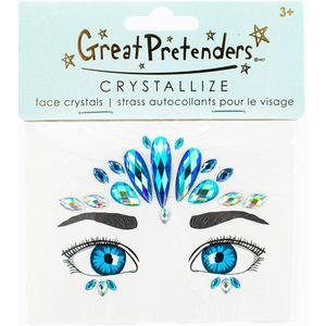 Great Pretenders Gezichtssieraden - Kristallen Ocean Mermaid - Great Pretenders - OneSize - Kostuum