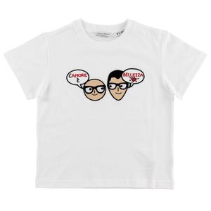 Dolce & Gabbana T-Shirt - DG Familie - Wit - Dolce & Gabbana - 4 jaar (104) - T-Shirts