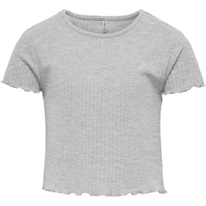 Kids Only - T-Shirt - Rib - Lichtgrijs Melange