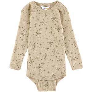 Joha Romper l/s - Wol - Beige m. Sterren - Joha - 50 - Romper L/S