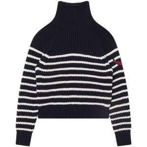 Zadig & Voltaire Blouse - Bijgesneden - Wol - Navy/Wit - Zadig & Voltaire - 8 jaar (128) - Shirts