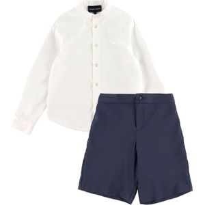 Emporio Armani Set - Overhemd/Shorts - Wit/Dark Navy - Emporio Armani - 7 jaar (122) - Shorts