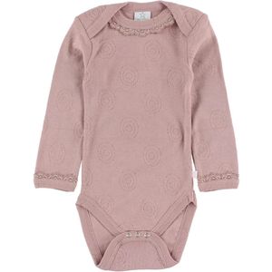 Smallstuff Romper - l/s - Poeder m. Pointelle/Kanten rand - Smallstuff - 68 - Romper L/S
