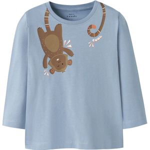 Name It Blouse - NmmVictor - Dusty Blue/Monkey - Name It - 4 jaar (104) - Shirts