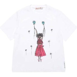 Marni T-Shirt - Wit m. Print - Marni - 6 jaar (116) - T-Shirts