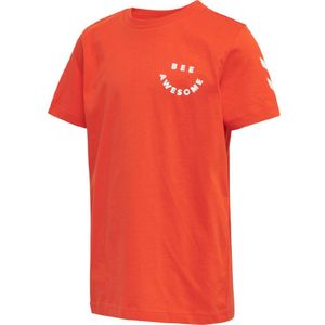 Hummel T-Shirt - hmlOptimisme - Oranje - Hummel - 4 jaar (104) - T-Shirts