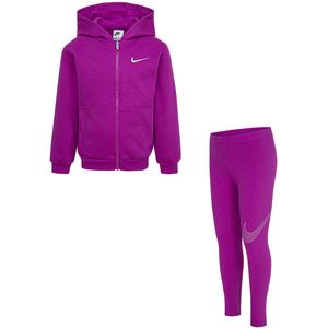 Nike Set - Cardigan/Leggings - Heet Fuchsia m. Zilver - Nike - 3 jaar (98) - Cardigan