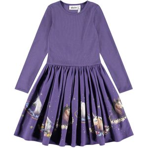Molo Jurk - Rib - Casie Warm - Unicorn Kosmos - Molo - 9-10 jaar (134-140) - Jurk