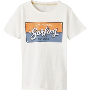 Name It T-Shirt - NkmPfvakantie - Bright White - Name It - 7-8 jaar (122-128) - T-Shirts