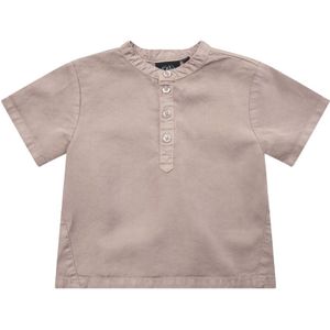 Petit by Sofie Schnoor Overhemd s/s - Vergilius - Warm Grey - Sofie Schnoor - 80 - Hemd S/S
