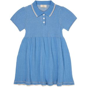 Copenhagen Colors Jurk - Gebreid - Sky Blue/Cream Kam - Copenhagen Colors - 3 jaar (98) - Jurk