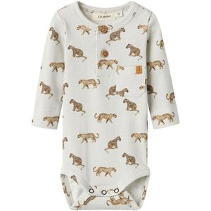 Lil' Atelier Romper L/æ - Rib - NbmGavo - Damp Blue - Lil Atelier - 56 - Romper L/S