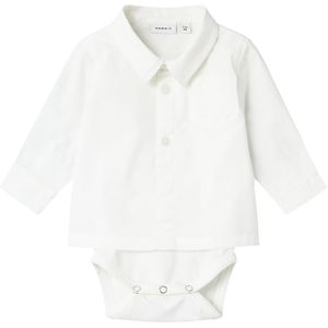 Name It Hemdromper L/Æ - NbmRoah - Bright White - Name It - 56 - Romper L/S