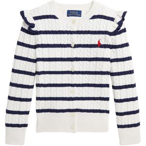 Polo Ralph Lauren Cardigan - Gebreid - Dekwas White/Newport Navy - Polo Ralph Lauren - 5 jaar (110) - Cardigan
